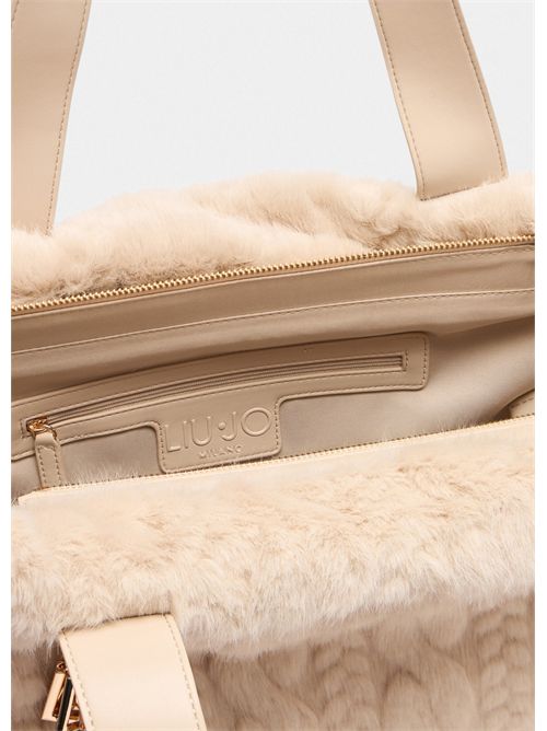 Borsa hobo grande in pelliccia sintetica LIU JO | AF5154E0305/51308